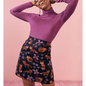 NWT ModCloth Princess Highway Fox Mini Skirt AU 12